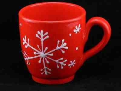 2002 STARBUCKS BARISTA HOLIDAY XMAS SNOWFLAKE COFFEE MUG TEA CUP HAND PAINT - Sold on eBay Nov, 6th 2018 for $19.99
