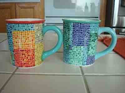 New Starbucks Barista 2002 Mosaic Mug Lot of 2   - Sold on eBay Nov, 5th 2018 for $54.85