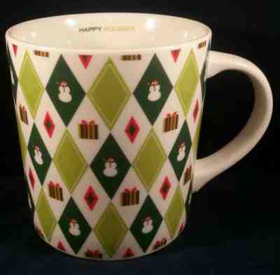 Starbucks NEW Barista 16oz Christmas 40's Wrapping Paper Green Diamonds Mug - Sold on eBay Nov, 16th 2018 for $4.99