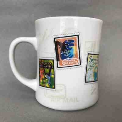 Starbucks Barista Coffee Mug 2003 Air Mail Stamp Series Zimbabwe Sulawesi Cup - Sold on eBay Nov, 16th 2018 for $23.99