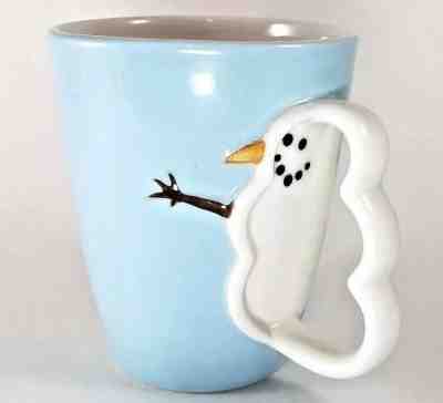 Starbucks Barista 2003 Mug Light Blue with 3D Snowman Handle Christmas 16 oz  - Sold on eBay Nov, 15th 2018 for $20.00