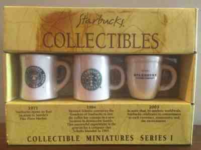 Starbucks 2003 Collectible Miniatures Mug Set Series 1 *3 Mugs*  NIB Ornament - Sold on eBay Nov, 15th 2018 for $35.00