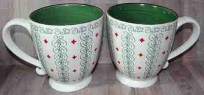 STARBUCKS BARISTA 2pc LOT PAIR CHRISTMAS HOLIDAY COFFEE MUGS CUPS 2003 (x2) - Sold on eBay Nov, 15th 2018 for $29.99