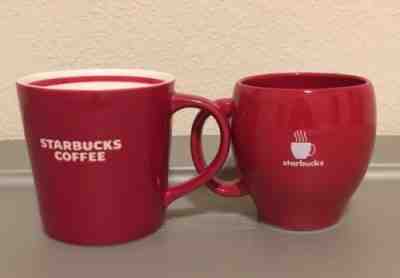 Two Red Starbucks Coffee And Tea Mugs 2010 New Bone China And 2003 Barista - Sold on eBay Nov, 15th 2018 for $15.00