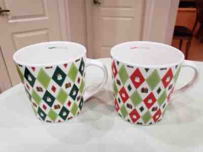 Starbucks 2 Lot 2003 Christmas Holiday Snowman Red & Green Coffee Tea Mug Cup  - Sold on eBay Nov, 13th 2018 for $13.00