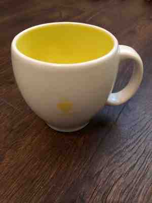 2003 Starbucks Barista Mug White Yellow Coffee Cup - Abbey Yellow & White - Sold on eBay Nov, 12th 2018 for $13.50