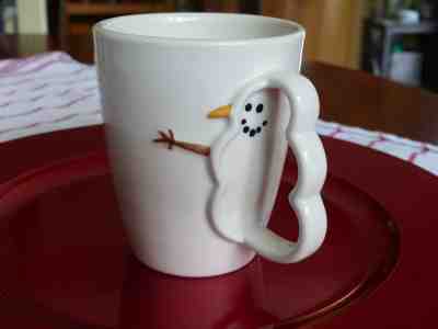 Starbucks Barista Holiday Mug 2003, 3-D Snowman - Sold on eBay Nov, 12th 2018 for $15.00
