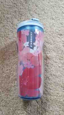 Starbucks Pink Floral Travel Mug Tumbler Plastic 2003 12 oz - Sold on eBay Nov, 12th 2018 for $5.00