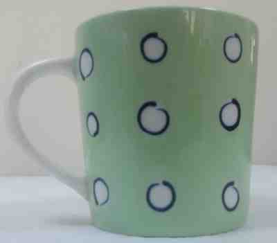 Starbucks Barista Coffee Mug 2003 Large 18 oz Cup Mint Green White Polka Dots - Sold on eBay Nov, 5th 2018 for $29.95
