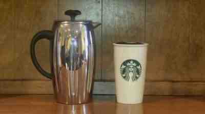 Starbucks LOT Barista French Press Coffee Pitcher and Ceramic Mug  - Sold on eBay Nov, 4th 2018 for $24.68