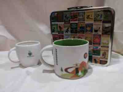 STARBUCKS Metal Lunch Box & 2 Mugs - TENNESSEE Where are you - Barista Mug 2003 - Sold on eBay Oct, 31st 2018 for $4.99