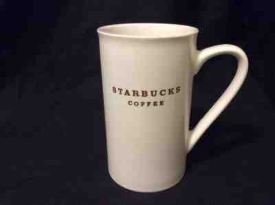 Retired 2003 Elegant Bone White Tall Thin 12 Oz Starbucks Logo Coffee Mug Cup R2 - Sold on eBay Oct, 31st 2018 for $15.99