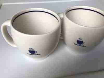 Pair Starbucks Barista Abbey Style Coffee Mugs 2003 Steaming Cup Logo Oversized - Sold on eBay Oct, 27th 2018 for $12.00