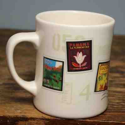 Starbucks 2003 Barista Coffee Mug / Cup 16oz Stamps Design espresso - Sold on eBay Oct, 23rd 2018 for $15.00