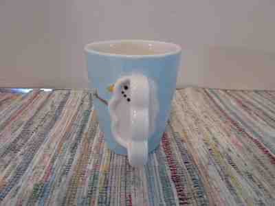 STARBUCKS BARISTA COFFEE CUP MUG 2003 SNOWMAN BLUE EUC - Sold on eBay Oct, 21st 2018 for $18.98