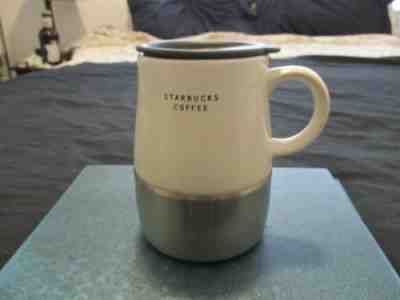 Starbucks Stainless & Ceramic Travel Mug w/Lid, 2004, 14 oz. - Sold on eBay Nov, 13th 2018 for $12.00