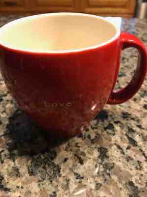 Starbucks Cherry Red Love 12oz. Coffee Mug ©2004 - Chinese Saying inside - Sold on eBay Nov, 11th 2018 for $7.00