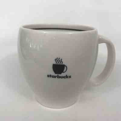 Starbucks 2004 Coffee Mug Steaming Cup Barista White w/ Black Trim 14 oz Abbey - Sold on eBay Nov, 9th 2018 for $7.89