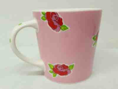 Starbucks 2004 Barista Coffee Mug Pink Red Roses Green White Polka Dot Handle - Sold on eBay Nov, 8th 2018 for $18.99