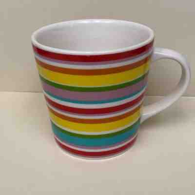 STARBUCKS LARGE RAINBOW STRIPE BARISTA COFFEE MUG - 16 OZ - 2004  - Sold on eBay Nov, 6th 2018 for $19.88