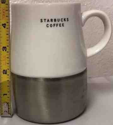 Starbucks Coffee 2004 Mug Cup Metal Bottom Weighted Non Skid Ceramic Top 14oz - Sold on eBay Nov, 4th 2018 for $14.99