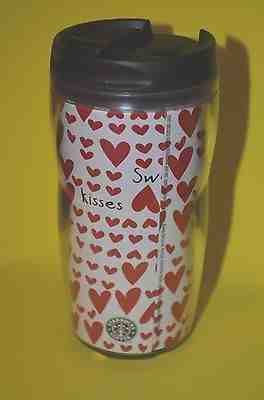 VINTAGE RARE STARBUCKS VALENTINES - HEARTS 2004-05, 8 oz. TRAVEL  COFFEE MUG CUP - Sold on eBay Nov, 1st 2018 for $20.40