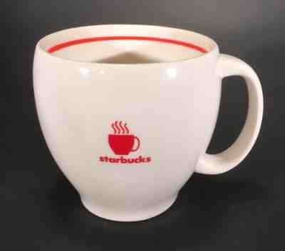EUC Starbucks 2004 Abbey Red Trim White 16 oz BARISTA Bone China Coffee Mug Cup - Sold on eBay Nov, 1st 2018 for $4.00