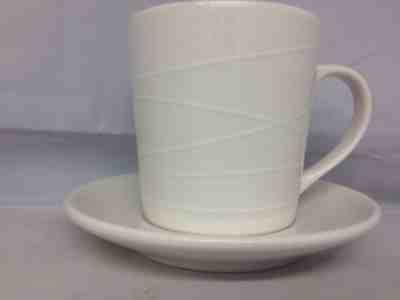 Starbucks At Home Collection White Embossed Mug And Saucer 2004 - Sold on eBay Oct, 31st 2018 for $2.49
