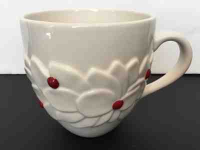Starbucks Christmas Mug White Red Berries Holly Poinsettia 16 Oz Coffee Cup 2004 - Sold on eBay Oct, 26th 2018 for $7.95