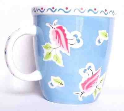 Starbucks Coffee Mug Large 18oz Blue Floral Abbey Cup 2004 Spring Collection - Sold on eBay Oct, 20th 2018 for $4.99