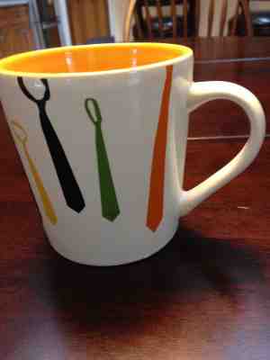 Starbucks 2004 Mens "POPS DADDY-O" Multi Color Neck Ties Coffee Mug 16 Fl oz. - Sold on eBay Oct, 19th 2018 for $5.99