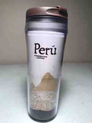 Starbucks PERU Tumbler Travel Mug 12 oz 2004 Good Used Condition - Sold on eBay Oct, 16th 2018 for $12.30