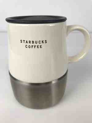 Starbucks Coffee Metal Bottom Ceramic 2004 14 oz Travel Mug With Lid  - Sold on eBay Oct, 14th 2018 for $15.00