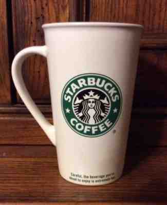 STARBUCKS Classic Mermaid Logo ~Tall 16 oz.~ Coffee Mug~ 2005 ~White Green~NICE! - Sold on eBay Nov, 18th 2018 for $12.75