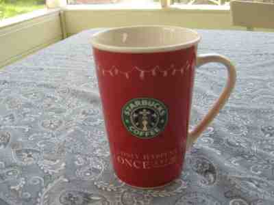 EUC Starbucks 2005 Red Coffee Mug Christmas It Only Happens Once a Year! - Sold on eBay Nov, 17th 2018 for $3.67