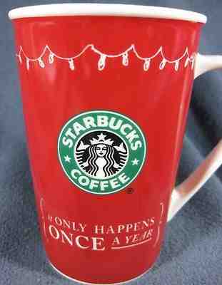 Starbucks 2005 Red Holiday Coffee Cup Mug Christmas Once A Year Stocking - Sold on eBay Nov, 15th 2018 for $14.36