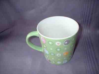 LARGE STARBUCKS COFFEE MUG ~ 2005 ~ GREEN with POLKA DOTS ~  VGC - Sold on eBay Nov, 12th 2018 for $10.00