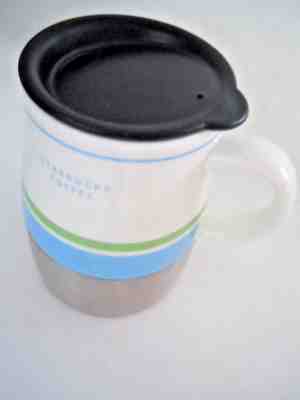 2005 STARBUCKS COFFEE TRAVEL MUG WITH STAINLESS BOTTOM - Sold on eBay Nov, 11th 2018 for $9.95