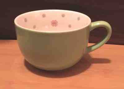 Starbucks Coffee Lime Green Cappuccino Cup Mug with Flower & Polka Dots 2005 - Sold on eBay Nov, 10th 2018 for $12.00
