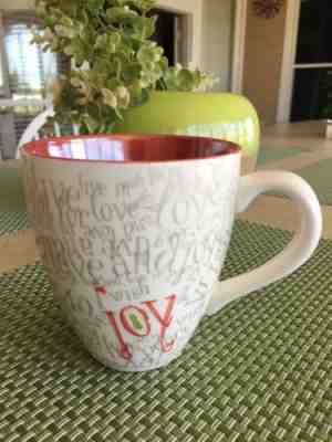 Starbucks 2005 Joy Retired Red & Silver Christmas Holiday 12 oz Mug EUC - Sold on eBay Nov, 9th 2018 for $4.99