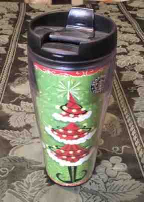 2005 Starbucks Santa Claus Christmas Tree 16oz Travel Mug - Sold on eBay Nov, 7th 2018 for $10.65