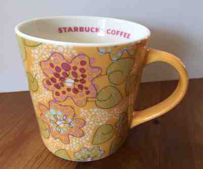 New Starbucks Coffee Spring Flowers Pastel Floral Seasonal Mug 2005 Orange NWOT - Sold on eBay Nov, 2nd 2018 for $21.24