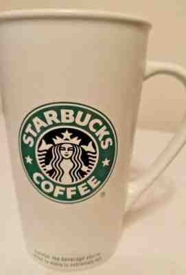 STARBUCKS Coffee Mug 2005–20 oz. Mermaid Siren white w/green, black logo - Sold on eBay Oct, 30th 2018 for $15.99