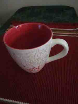 Starbucks 2005 Joy Christmas Mug with Red inside - Sold on eBay Oct, 27th 2018 for $3.50