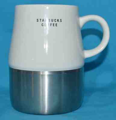 Starbucks 2005 Urban Desk Stainless Steel White 14oz Travel Mug - Sold on eBay Oct, 26th 2018 for $15.00