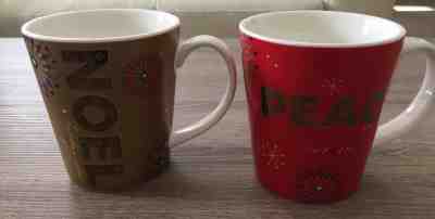 Starbucks Coffee Company Noel Peace Christmas Holiday Mug 14oz - 2006 Set 2 - Sold on eBay Nov, 16th 2018 for $12.00