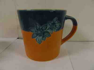 2006 Starbucks Terra Cotta & Teal Blue Floral 17 oz Coffee Mug  - Sold on eBay Nov, 16th 2018 for $8.09