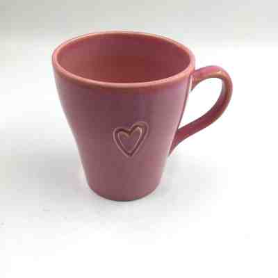 2006 Starbucks Coffee mug pink 15 oz. Raised heart cancer awareness mug - Sold on eBay Nov, 16th 2018 for $12.00