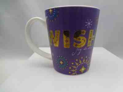 2006 Starbucks Holiday WISH Joy to the World Purple Gold Coffee Cup Mug 14 oz  - Sold on eBay Nov, 14th 2018 for $7.00