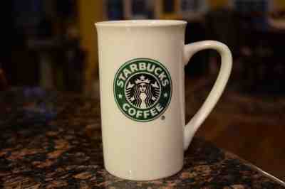 2006 Starbucks White Tall Coffee Mug Cup Mermaid Logo Ceramic 16 oz. - Sold on eBay Nov, 14th 2018 for $15.00